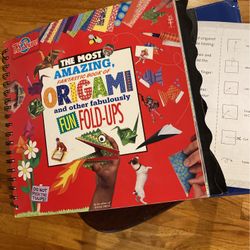 Kids Crafts Big Book Origami Book And Papers Homeschool Educational Learning Animals Flowers