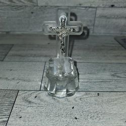 Vintage Silver And Crystal Cross ✝️ 