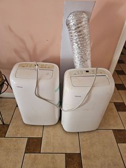 AC PORTABLE TOSHIBA 6000  BTU each for sale) IS TOUCH SCREEN,WINDOW COVER,EXHAUST TUBE SLEEP TIMER, MODE,WORKS GREAT YOU CAN TEST IT BEFORE PURCHASE F