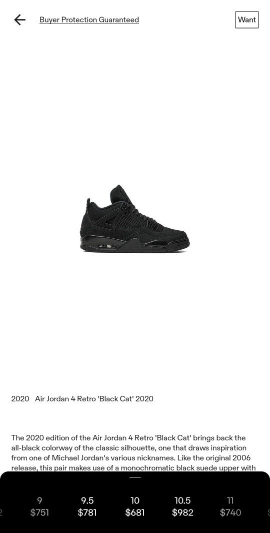 Jordan 4 Black Cats