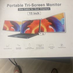 Portable Try Screen Monitor On Cable For Dual Display This Play 15 Inch.