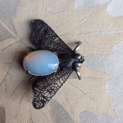 Vintage Moonstone Butterfly