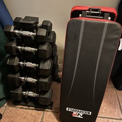 5 Piece- Weight Set + Bench 