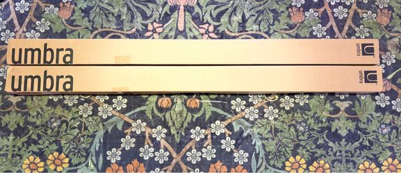 Umbra Cappa Curtain Rod - Adjustable Single Rod, Brass Finish 66-120" NEW