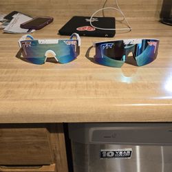 Pit Viper Sunglasses Red White And Blue 1 Kids Size 1 Adult Size. 