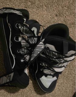 Black and White High-Top Sneakers