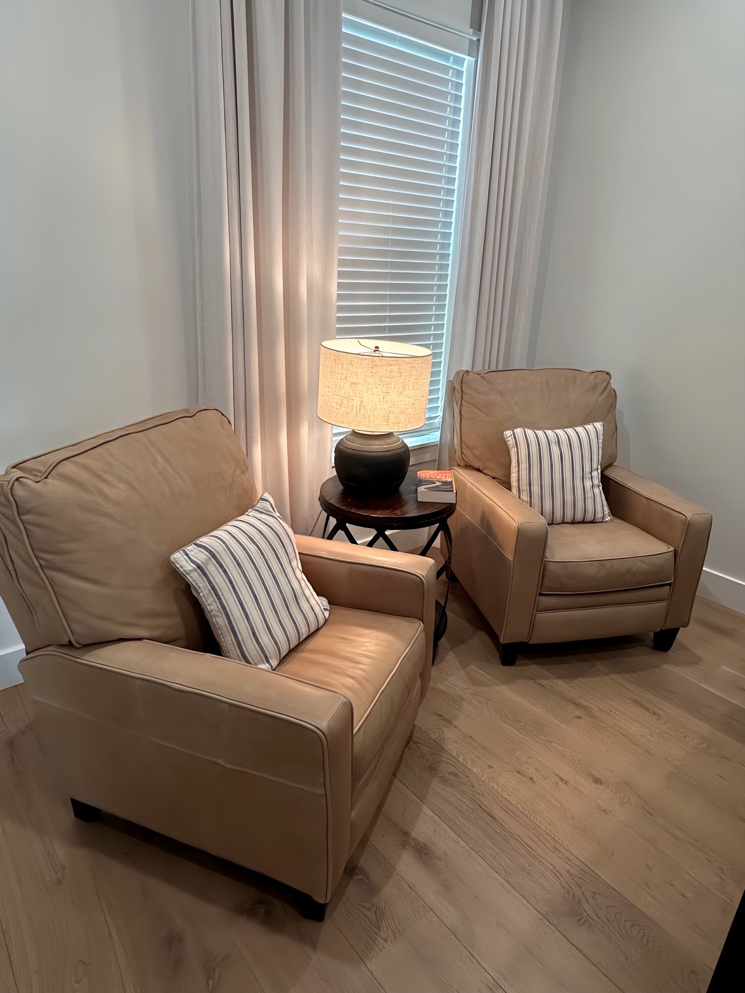 Light Tan Raw Leather recliners