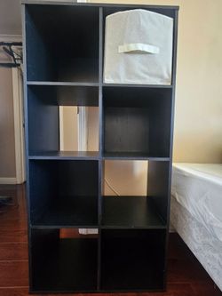Black 8 Cube Storage Organizer bookshelf