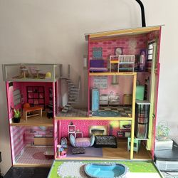 Girls 3 Story Doll House 