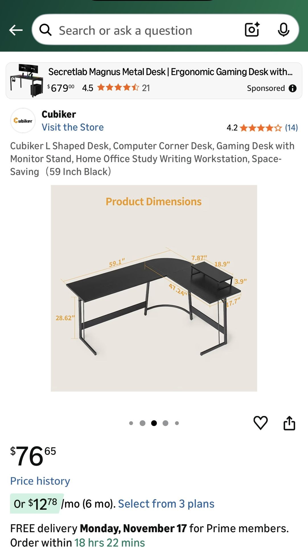 Gaming/ Computer Desk 