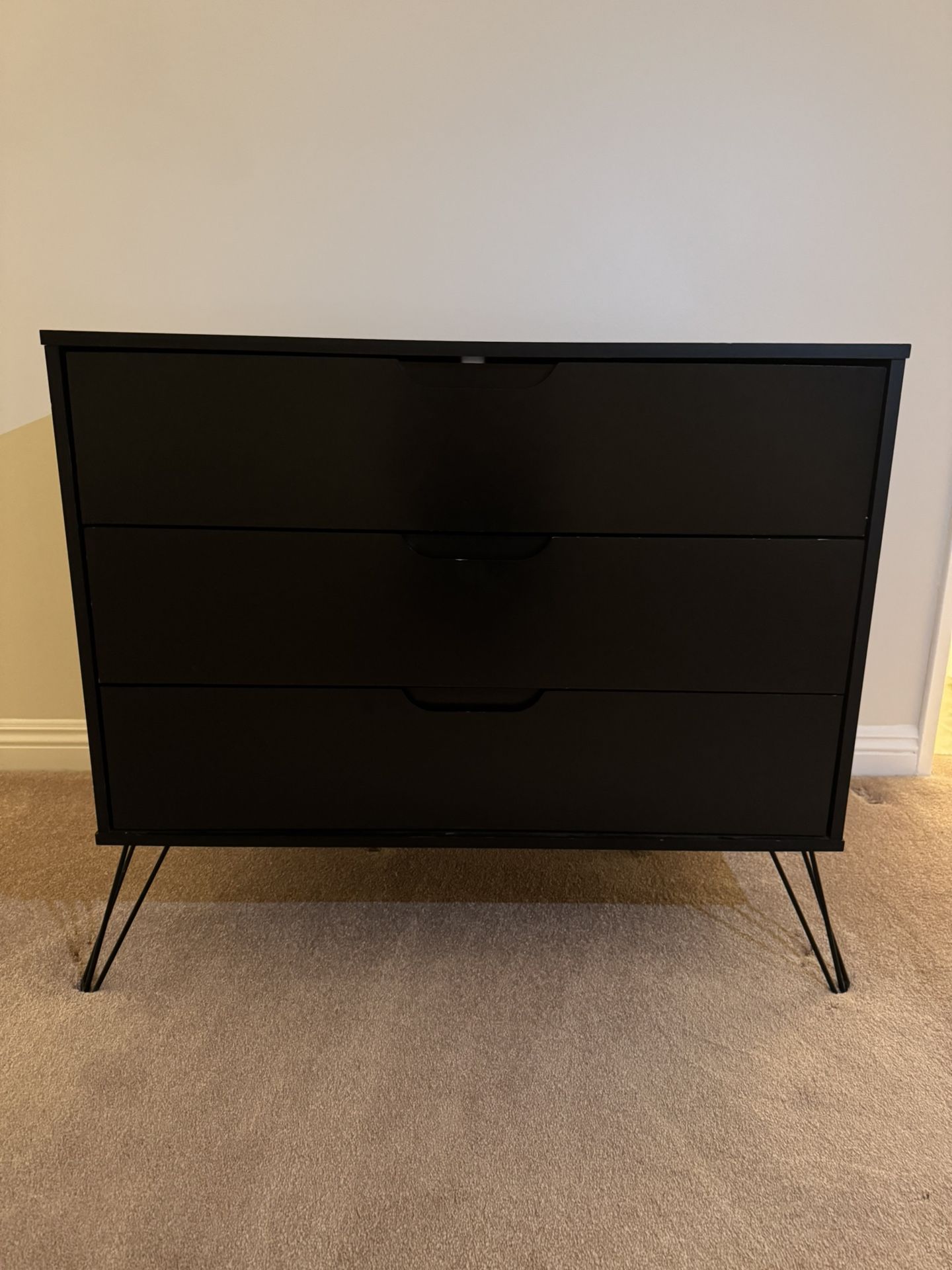 Melton Black 3 Drawer Dresser