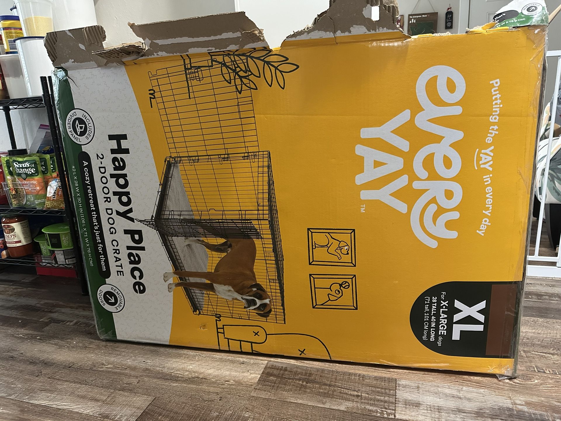 XL 2 door dog crate 