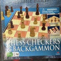 Chess, Checkers And Backgammon Game