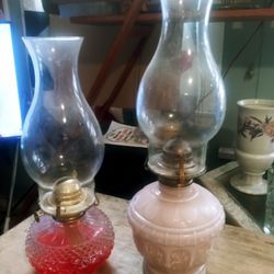 4 Vintage Oil Lamps
