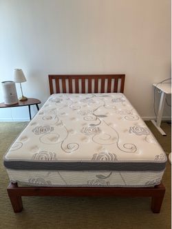 Full size bed frame & mattress