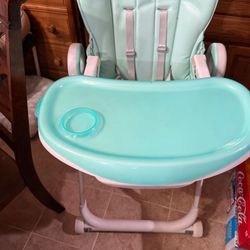 BABY JOY High Chair for Babies & Toddlers, Foldable Highchair with Adjustable Backrest/Footrest/Seat Height, Double Removable Trays, Detachable Seat C