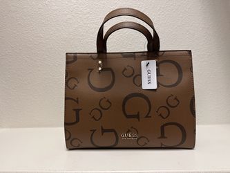Women Guess Purse Brown Monogram W/ Strap