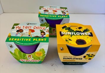 Buzzy My First Garden Sensitive Plant and Sunflower Grow Kits all 3 for $10