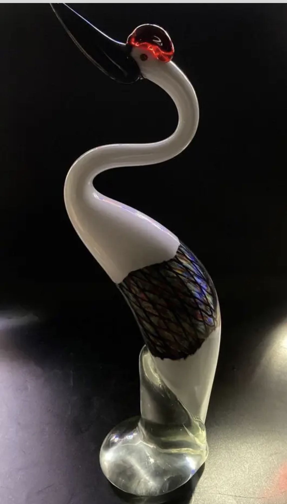Murano Glass Heron Bird 