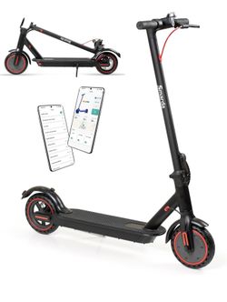 SMD-365 Electric Scooter, 8.5'' Solid Tires 350W Motor, 19 Miles Range/Max 20MPH with Smart App, Portable Folding Commuter Scooter for Adult/Youth Ver