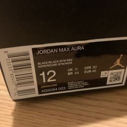 Jordan Max Aura Size 12 For $130