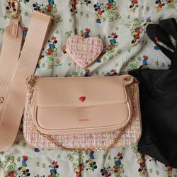 Pedro Tweed Double Flap Shoulder And Crossbody Bag