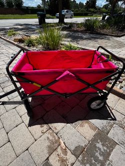 Pink pull wagon