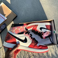 Air Jordan 1 Retro High Og Spider Man Size 10.5