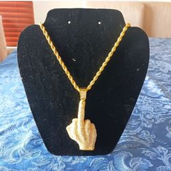 14k Gold-plated CZ Pendant With 30-in Chain