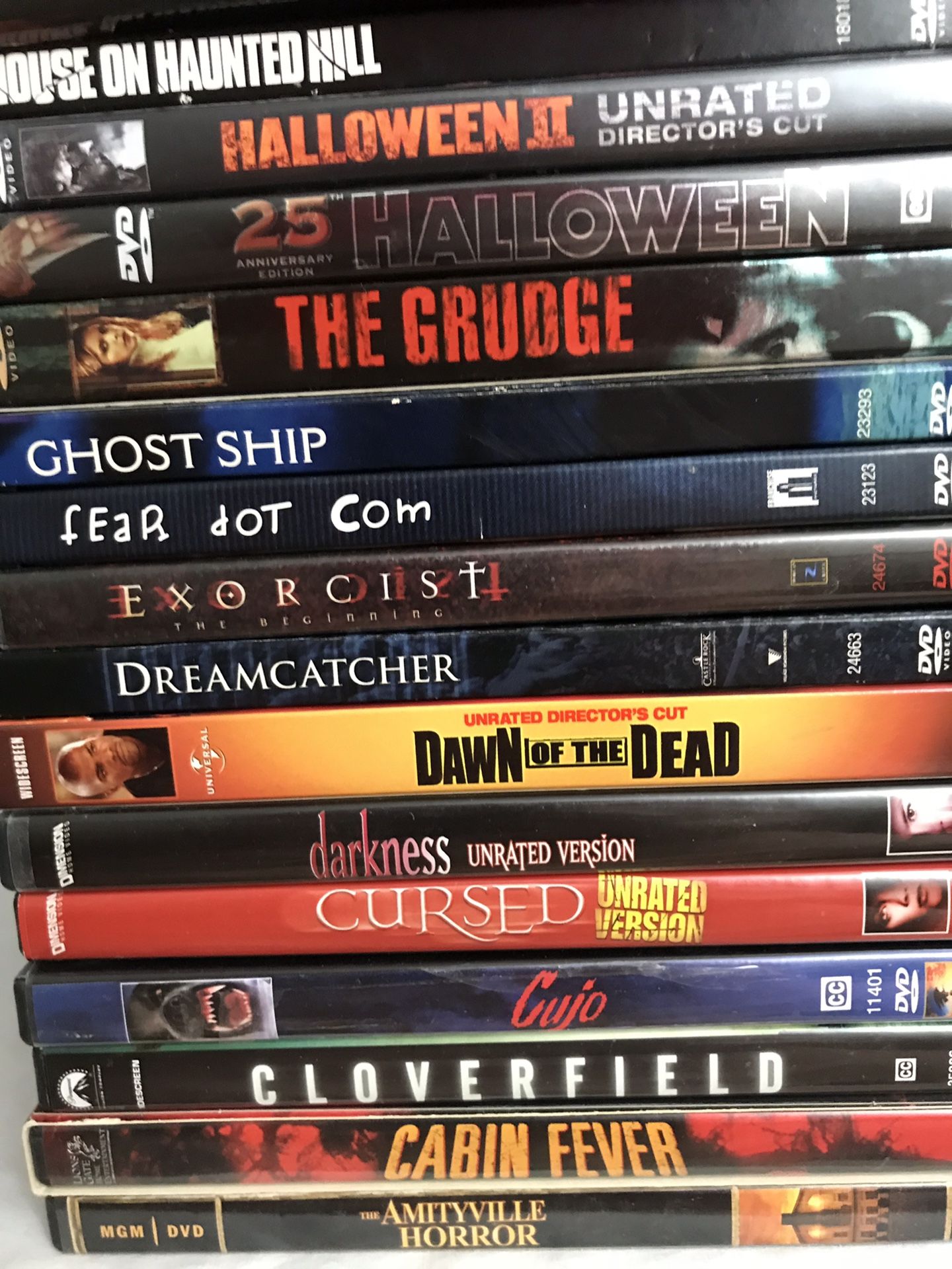Horror movies and cult classics. DVD’s