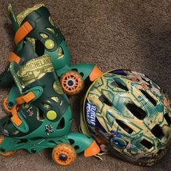 Teenage Mutant Ninja Turtles Roller Skates and Helmet