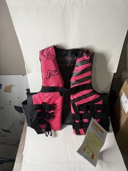 Airhead Life Jacket Adult S/M Black Pink Type III PFD Water Sports Safety Vest