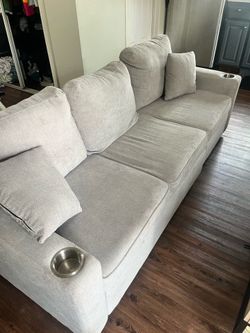 Light grey  sleeper sofa/ pull out sofa