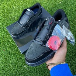 Jordan 1 Travis Black Phantoms Sneakers Streetwear Sizes 9, 10, 11 