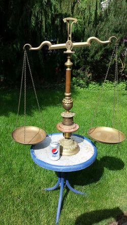 Huge Bakers scale 34 in high.