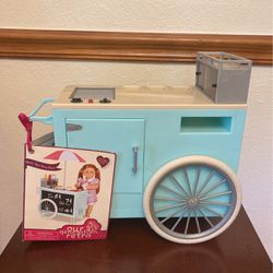 Like NEW “RETRO HOT DOG CART” for Our Generation Doll & American Girl Dolls 18”