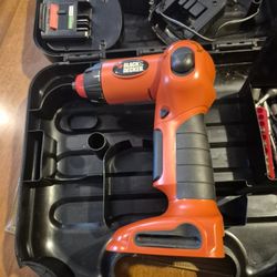 Black and decker, a cordless, twelve volt drill