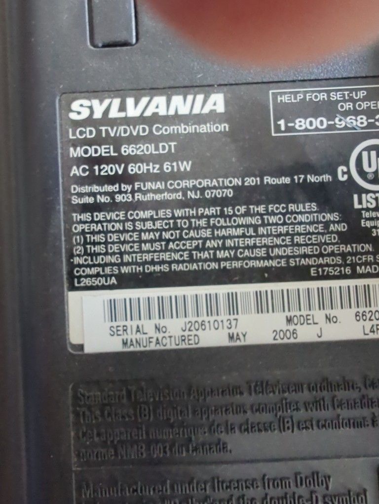 Sylvania LCD TV With DVD Combination