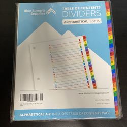 Tab Dividers  A-z- set Of 5 