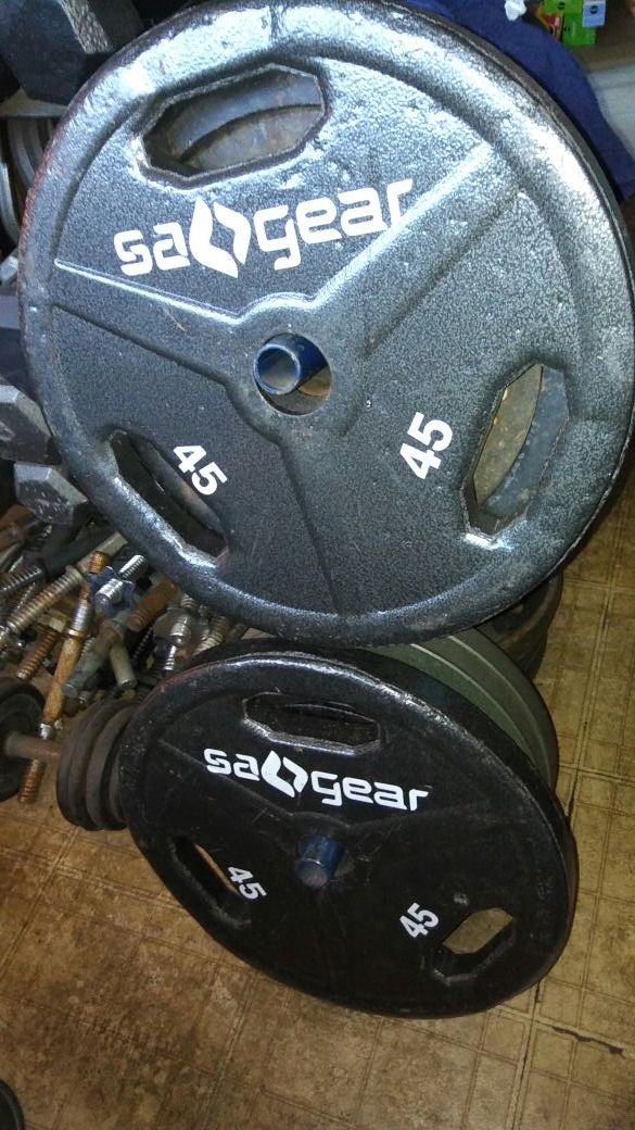 SA Gear Olympic 45 pound Grip plates- 1 pair