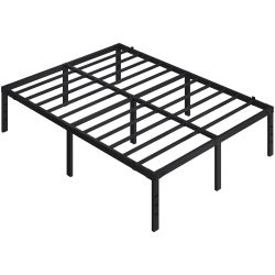 Queen Black Metal Platform Bed Frame 