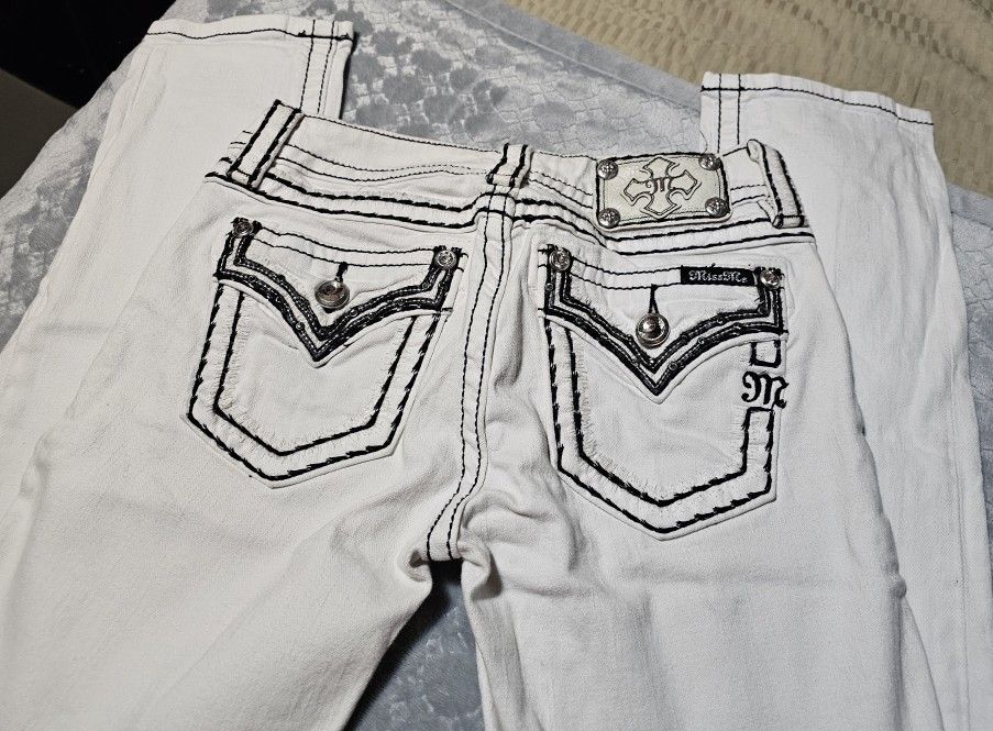 Women's White Miss ME Jeans