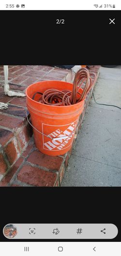 Extension cords  & 5 gallon bucket