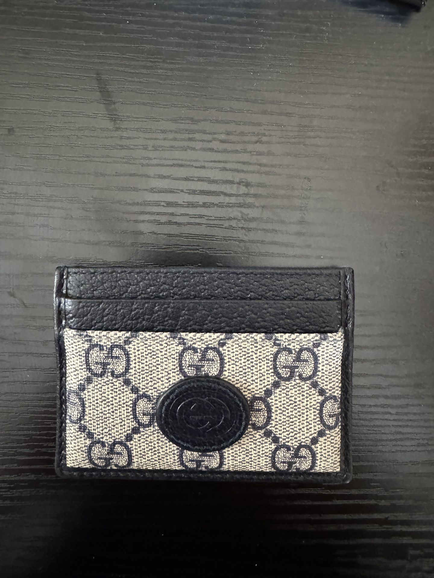 Gucci GG Supreme Canvas Leather Card Case