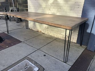 Dining table made from antique oak