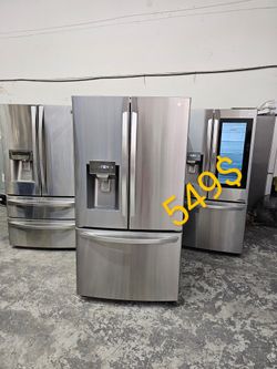 Refrigerator LG 2020 Stainless Steel 3 Doors Ice Maker Excellent Working