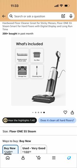 TINECO corded wet vacuum steam mop Steam Hard Floor Cleaner