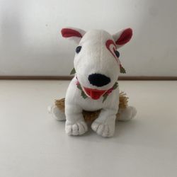 Target Plush Bullseye Hawaiian Dog Stuffed Animal Toy White Red 7" 2007 Hula Lei