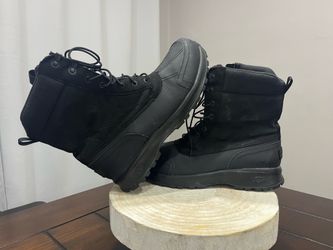 UGG Emmett Duck Boot Hi Mens Size 12 Black Waterproof Leather Winter Snow Shoes style #1130766