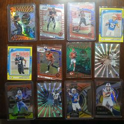 Football rc bases parallels cards